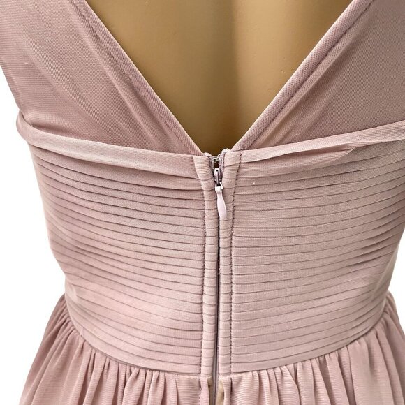 Birdy‎ Grey Ryan Sheer V Back Maxi Formal Bridesmaid Dress Mauve Medium NWT - Picture 8 of 16